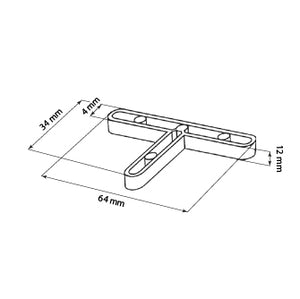 Separador cruceta T Espesor ≥ 20 mm - Junta 4 mm